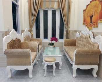 BỘ SOFA TÂN CỔ ĐIỂN MÀU NÂU SANG TRỌNG SF002